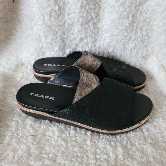 Trask Codi Crossover Leather‎ Slip-on Sandals size 9.5 - Picture 1 of 6